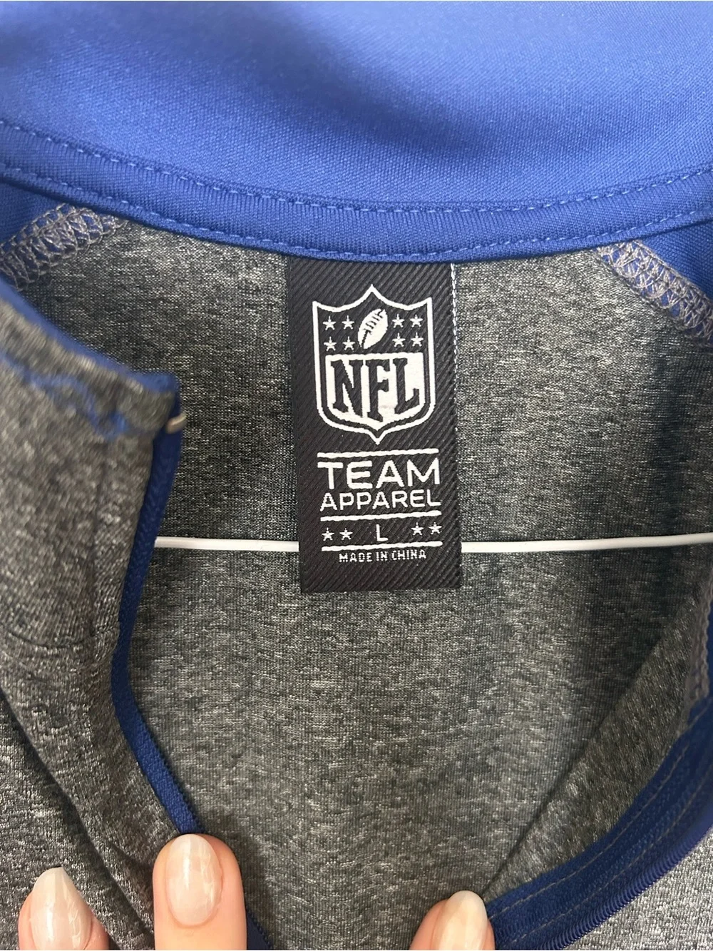 NFL Buffalo Bills Heather Gray and Royal Blue Team Apparel Pullover